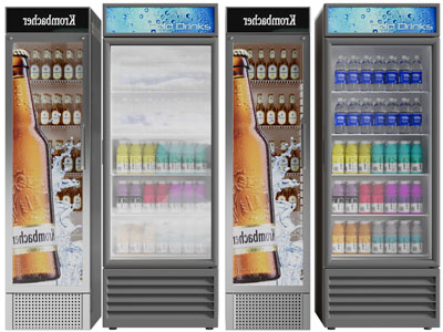 现代玻璃柜门的保鲜冷藏冰柜