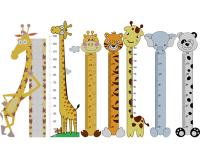 现代卡通儿童身高尺墙饰挂件