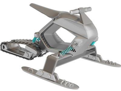 雪地摩托车、雪橇车、滑雪车3d模型 雪地摩托车、雪橇车、滑雪车