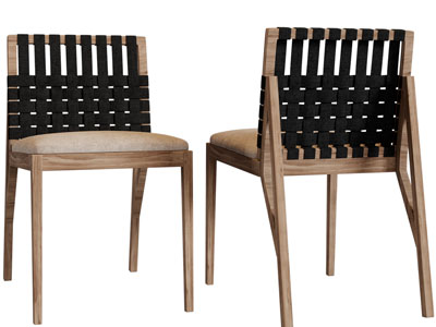 现代实木休闲椅子餐椅