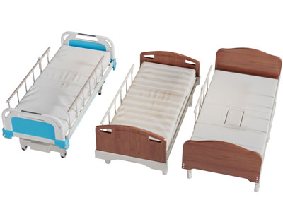 现代医院护理床病床3d模型 现代医院护理床病床