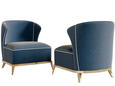 现代布艺单人沙发