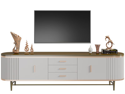 现代电视柜电视机