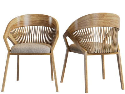 北欧实木休闲椅子餐椅