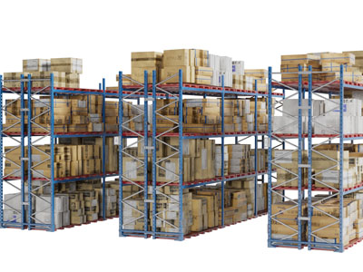 工业风仓库可调整高低的金属货架3d模型 工业风仓库可调整高低的金属货架