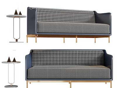 现代轻奢多人沙发3d模型 现代轻奢多人沙发