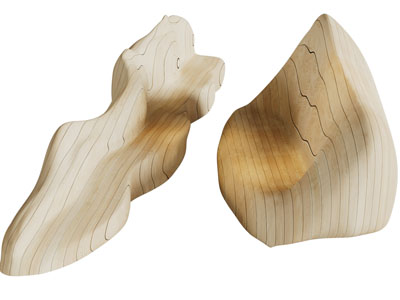 后现代个性创意实木公共椅子