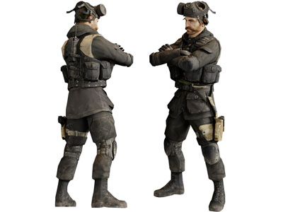 胸口交叉手臂的男人人物