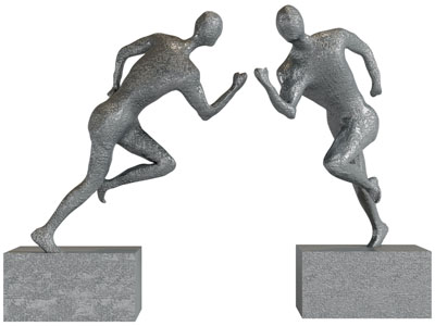 奔跑的人雕塑雕刻摆件