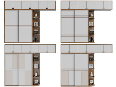 现代推拉门衣柜3d模型 现代推拉门衣柜