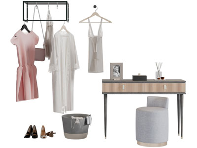 现代化妆梳妆台衣架