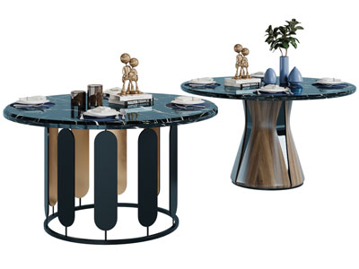 现代圆形茶几