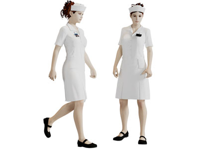 身穿护士服的女人人物