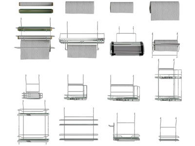 现代不锈钢收纳置物架
