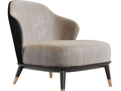 现代布艺单人沙发