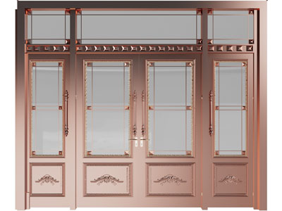 欧式铜制四扇大门
