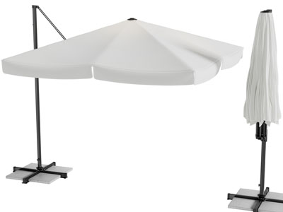 现代白色遮阳棚