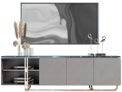 新中式电视柜电视机