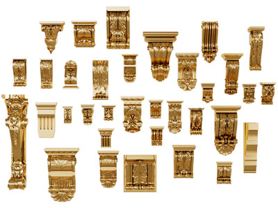 欧式雕花柱头柱托