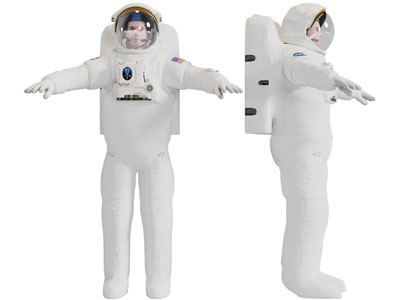 身穿宇航服的男人人物