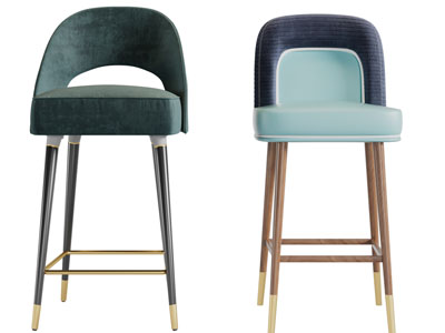 现代布艺吧椅吧凳