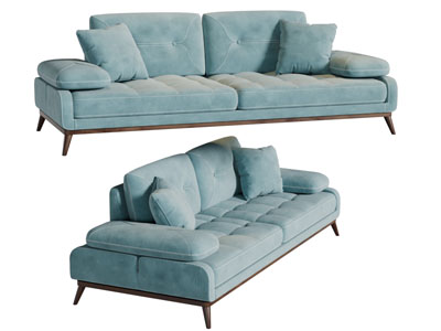 现代布艺多人沙发3d模型 现代布艺多人沙发