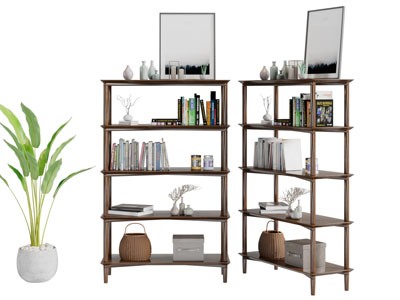 北欧实木置物装饰架