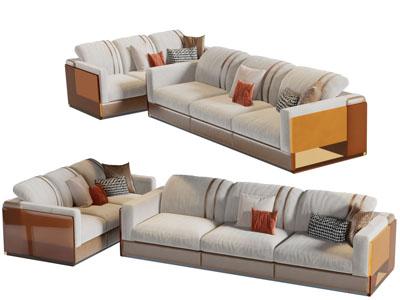 现代布艺多人沙发3d模型 现代布艺多人沙发