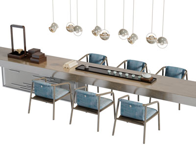 新中式茶桌椅组合