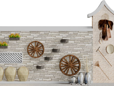 新中式民宿景观园艺小品