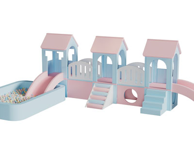 儿童海洋球池滑滑梯游乐设备3d模型 儿童海洋球池滑滑梯游乐设备