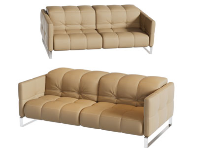 现代皮质多人沙发3d模型 现代皮质多人沙发