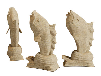 新中式鱼雕塑雕刻