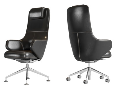 现代皮质办公转椅