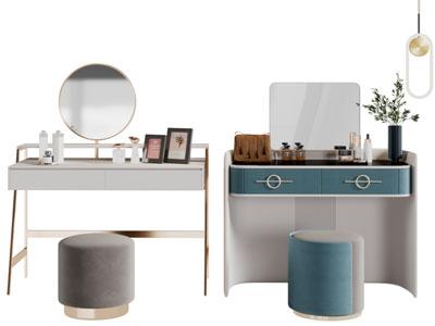 新中式梳妆台化妆桌椅组合
