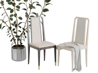 新中式实木餐椅休闲椅