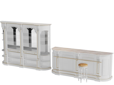 欧式吧台餐边柜