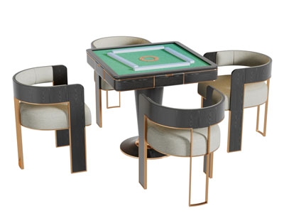 新中式方形麻将娱乐桌