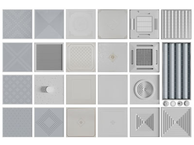 现代格栅灯天花吊顶