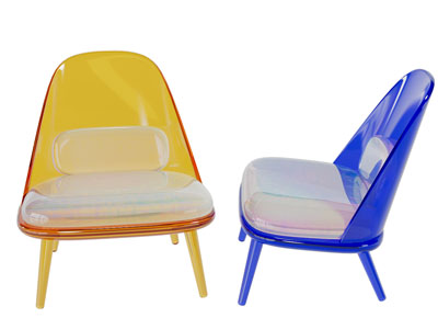 后现代透明休闲椅子