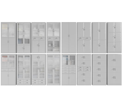 现代金属办公文件收纳装饰柜