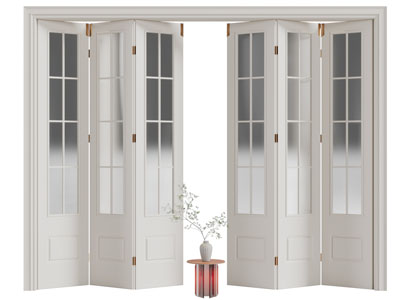 美式实木玻璃折叠门