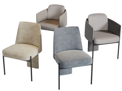 现代布艺休闲椅子餐椅