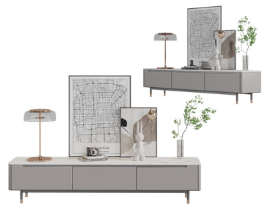 现代电视柜台灯