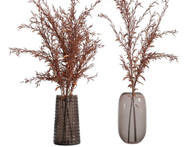 彩色玻璃花瓶花卉