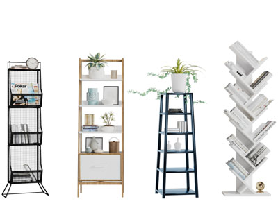 北欧金属实木收纳装饰架