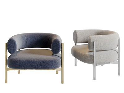 现代弧形靠背休闲椅子