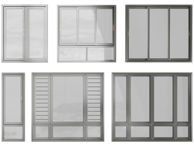 现代推拉窗平开窗