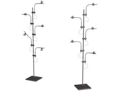 工业风多头金属落地灯