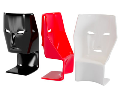 后现代人脸造型休闲椅